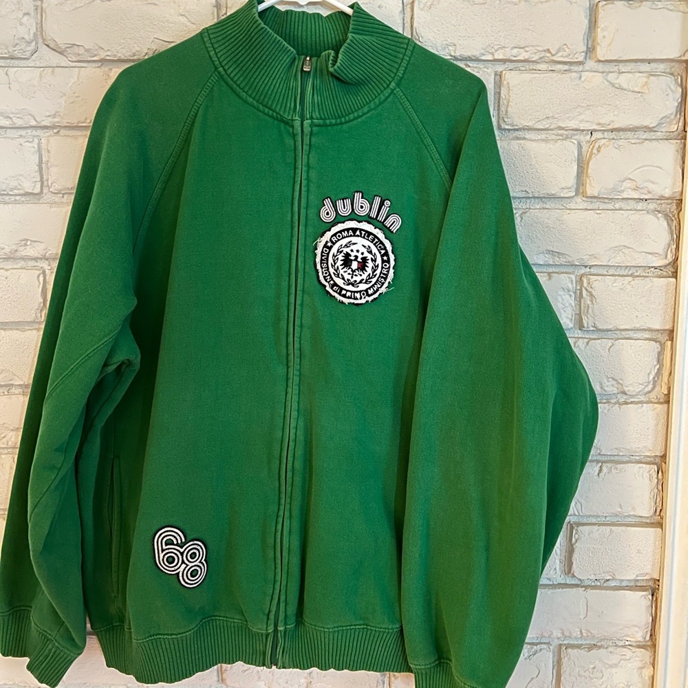 Dublin Green Zip-Front Lightweight Jacket
